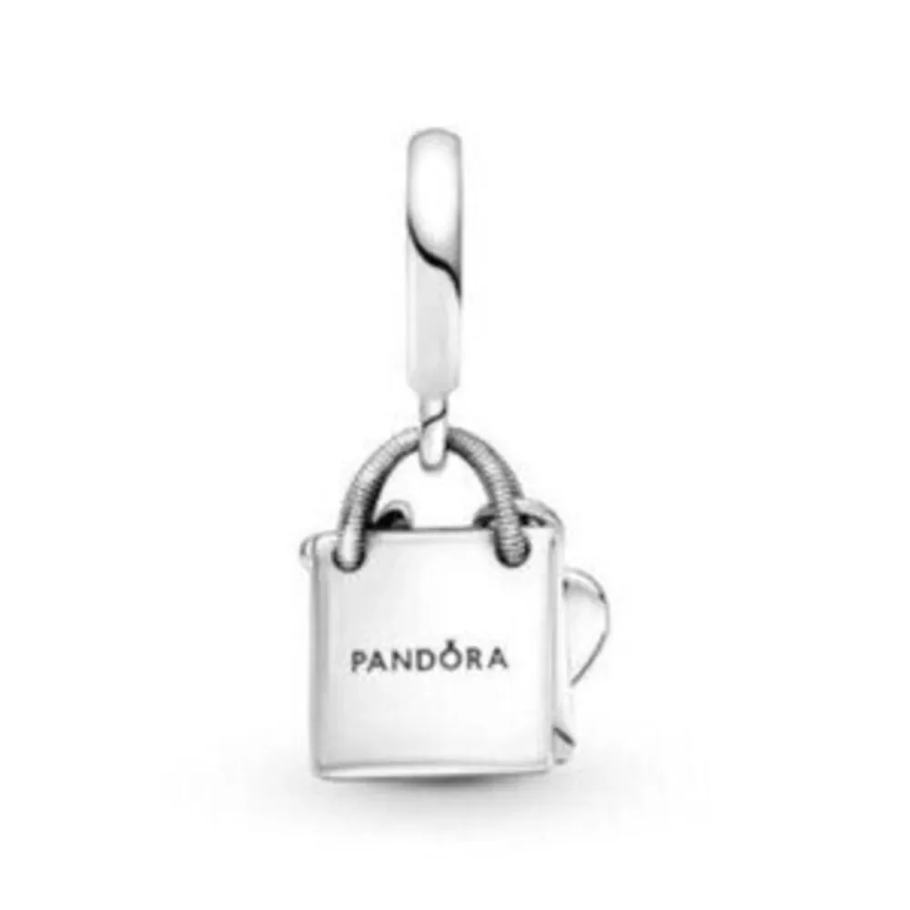 Pandora Shopping Bag Charm S925 Silver Dangle for Bracelet Pendant